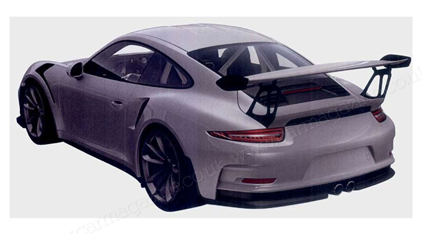 Патентные фото | Porsche 911 GT3 RS. 2014 год