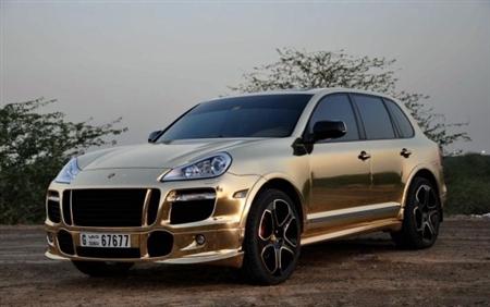  a gold Porsche Cayenne As you can see this one also comes from Dubai 