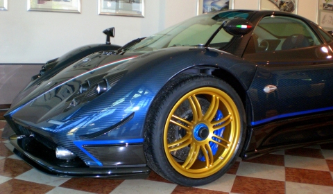 The vehicle is called Pagani Zonda Tricolore