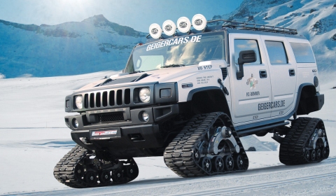 hummer with tracks