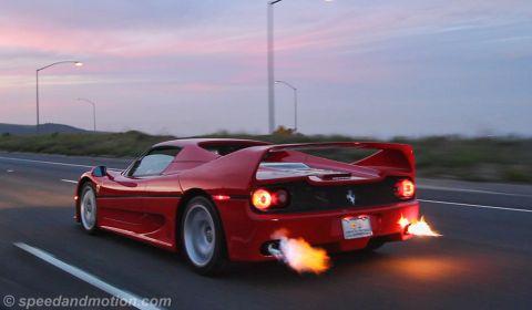 Ferrari on Video Of The Day  Ferrari F50 Flame Show