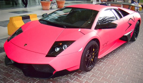 Pink Lamborghini Murcielago LP 6704 SV in Doha