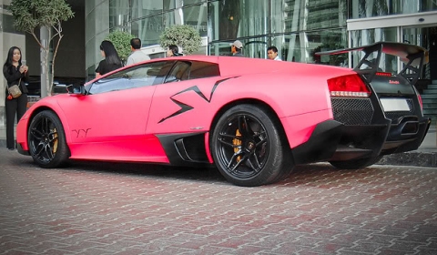 Pink Lamborghini Murcielago LP 6704 SV in Doha 01