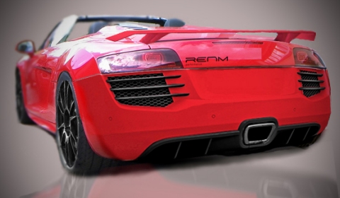 The RENM R8 Spyder uses a revised rear diffuser with a single 