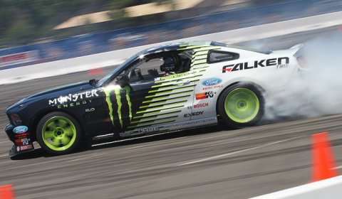 The videos showcase both drivers in their Monster Ford Fiesta Block and