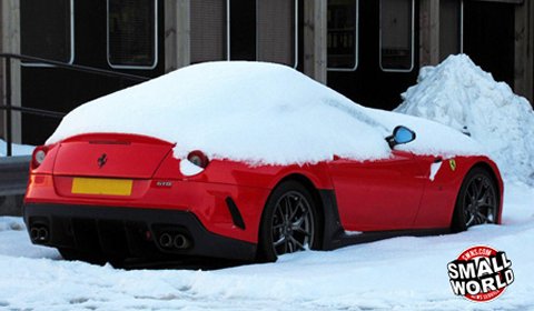  300000 Ferrari 599 GTO Coated in Snow
