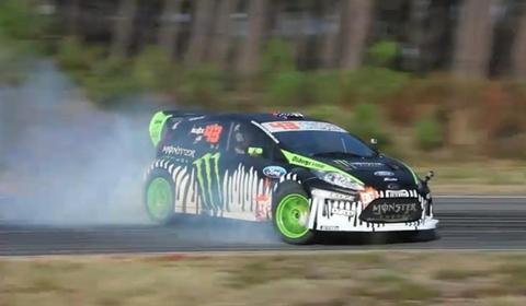 Ken Block in His Ford Fiesta Ken Block and his Gymkhana videos are very 