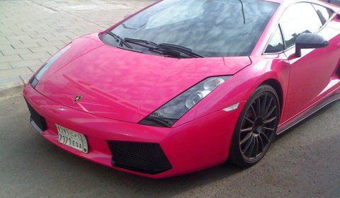Lamborghini on Forum Members Came Across These Pictures Of A Dark Pink Lamborghini