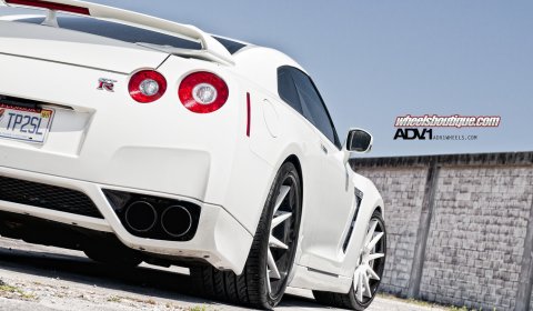 The latest from ADV1 Wheels is this 800hpstrong Nissan R35 GTR The white