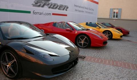 Ferrari 458 Spider International Media Test Drives