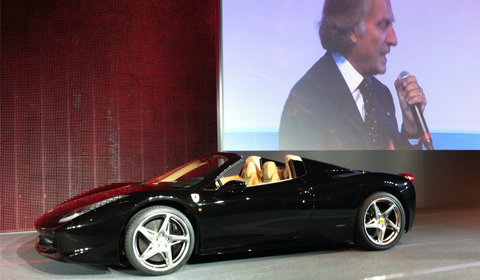 Tonight Ferrari has officially unveiled the new 2012 Ferrari 458 Spider in