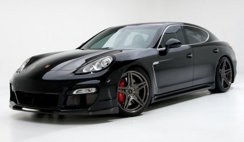 The project shown here is based on a 2011 Black Porsche Panamera Turbo