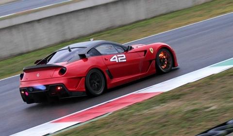 Today's photo of the day shows a Ferrari 599 XX while racing