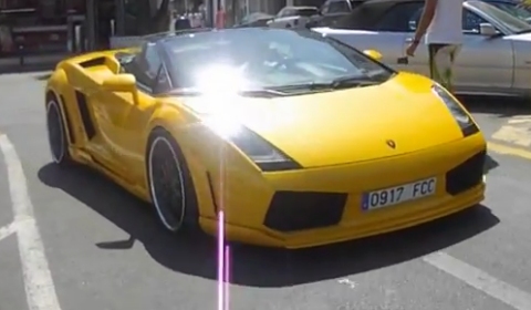  Victory based on a Yellow Lamborghini Gallardo Spyder at Puerto Banus 