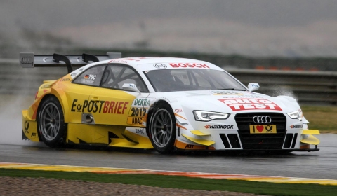 At the first official DTM track tests at Valencia four new Audi A5 DTM cars