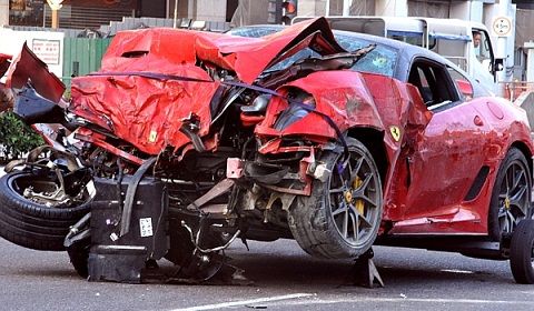 Ferrari 599 GTO Wreck