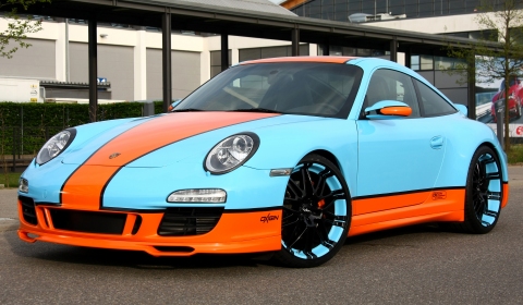 Porsche on This Gulf Themed Porsche 911 Is Driving On 20 Inch Oxigin Wheels