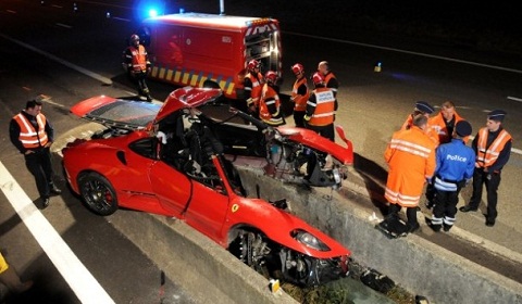 Ferrari on Brutal Ferrari F430 Accident Happened Last Night When A Ferrari F430