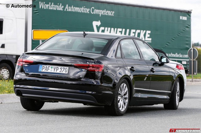 2016 Audi A4 B9 rear spy shot 