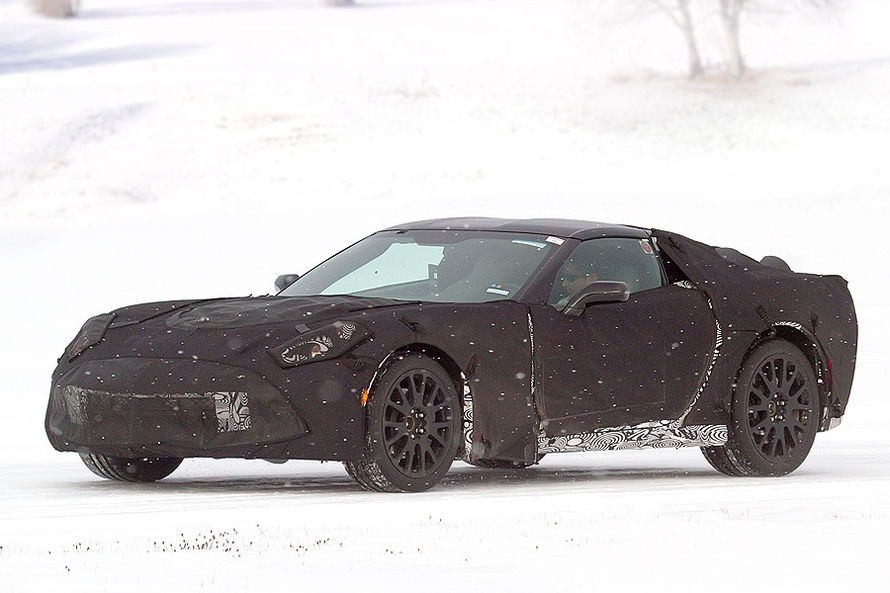 Spyshots 2014 Corvette C7 Caught in the Snow 