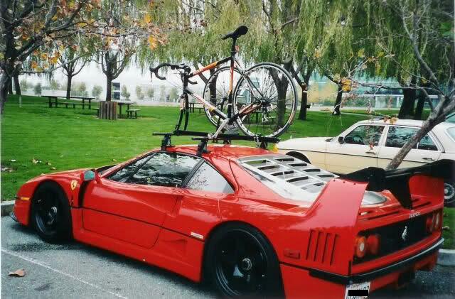Ferrari F40 With Bike Rack
