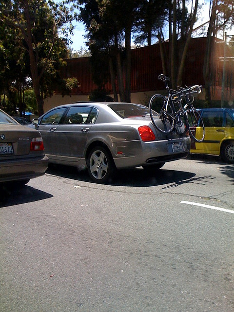 Bentley Continental Flying Spur With Bike Rack